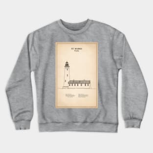 St. Marks Lighthouse - Florida - SD Crewneck Sweatshirt